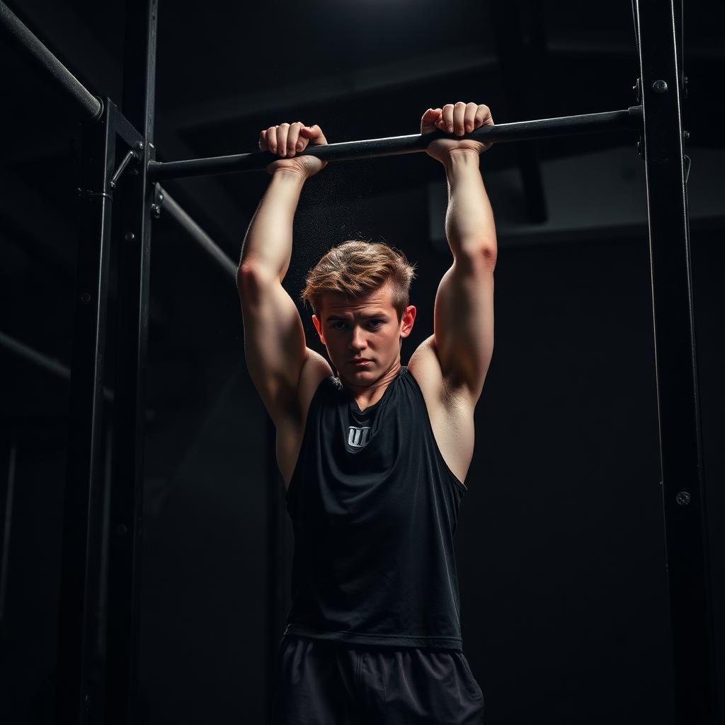 Athlete performing pull-ups on the rig at ETHOS